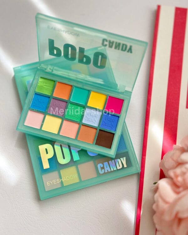 پالت سایه ۱۵ رنگ برند Popo candy - تصویر 2